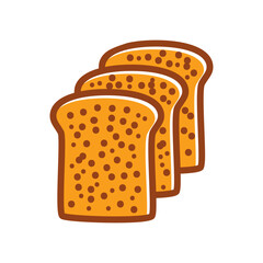 bread icon. Vector design of bread and food sign. loaf of bread.