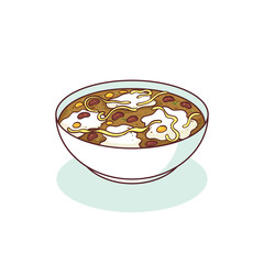 hand drawn ash reshteh food