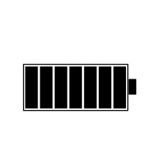battery vector icon on white background