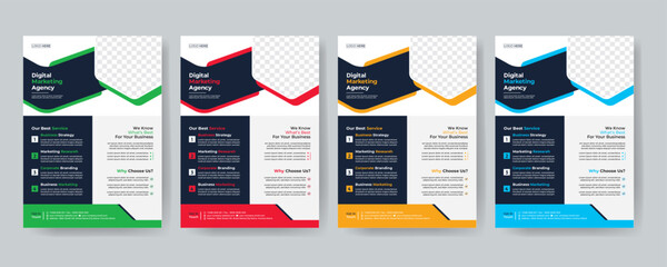 Modern Creative Corporate business, digital marketing agency flyer Brochure design, cover modern layout, annual report, poster, flyer in A4 template