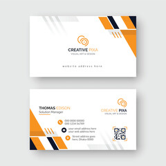 Creative Business Card Print Template. Visiting card for business and personal use. Flat Design. Stationery Design