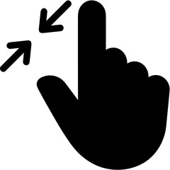 Hand icon symbol vector image. Illustration of the human finger design image