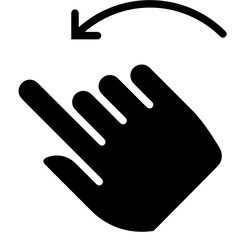 Hand icon symbol vector image. Illustration of the human finger design image