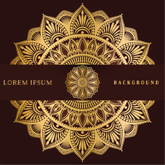 Luxury mandala art background with golden pattern style. Decorative mandala art element for print, poster, cover, brochure, flyer, banner, meditation, yoga, wedding, henna, tattoo, vector art