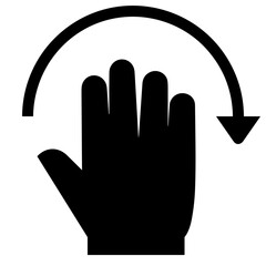 Hand icon symbol vector image. Illustration of the human finger design image