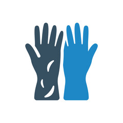 gloves, leather icon vector illustration
