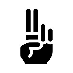 Hand icon symbol vector image. Illustration of the human finger design image