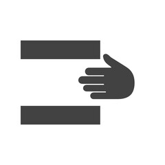 Hand icon symbol vector image. Illustration of the human finger design image