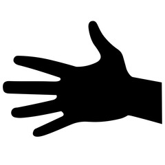 Hand icon symbol vector image. Illustration of the human finger design image