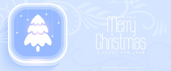 merry christmas and new year eve party invitation banner design