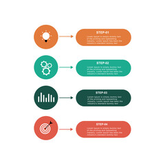 4 steps business infographic