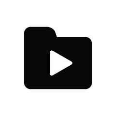 Video movie folder vector icon
