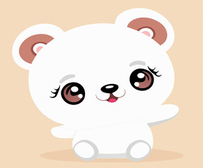 Bear cute vector 