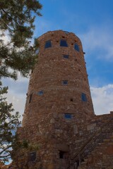 Fototapeta na wymiar Desert View Watchtower at the Grand Canyon, Arizona.