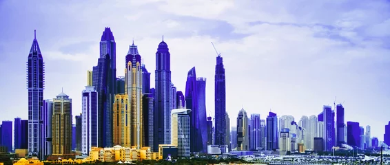 Gordijnen Dubai panoramic view, city skyline © Sergey
