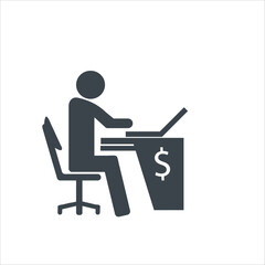 Accounting manager concept icon design stock illustration