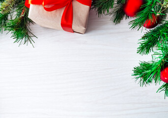 Fototapeta na wymiar Christmas card background; Christmas tree decoration