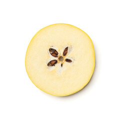 Fresh quince on white