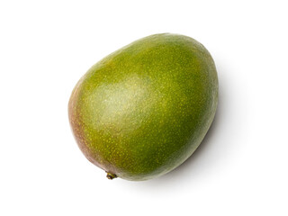 Fresh green mango on white