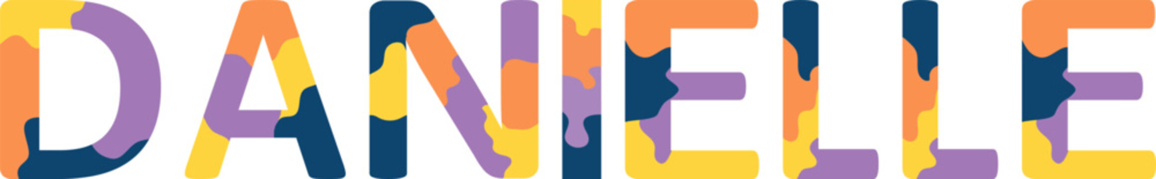 Danielle Colorful 3d Abstract Text name