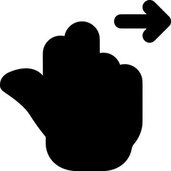 Hand icon symbol vector image. Illustration of the human finger design image