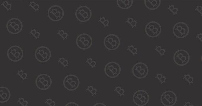 Animation of bitcoin pattern on black background