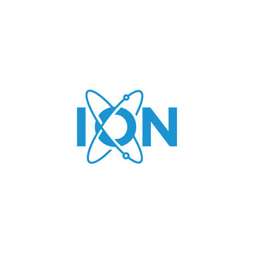 ion wordmark logo icon vector template.eps