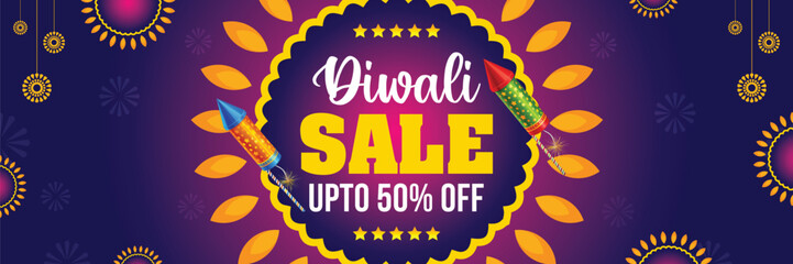 Diwali Sale banner, advertisement, poster, social media template, Vector background, Graphic design elements.