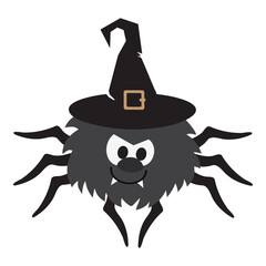 Funny Halloween spider vector cartoon illustration