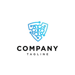 Security Mind shield logo icon vector template.eps