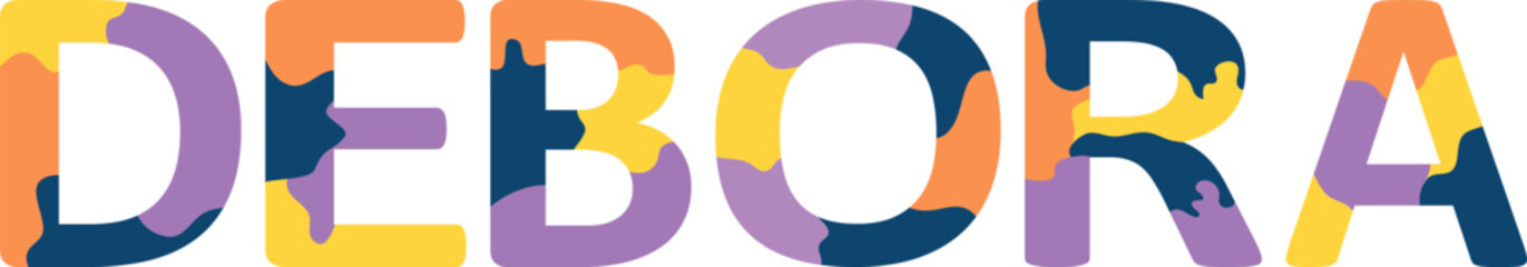 Deobra Colorful 3d Abstract Text name