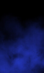 Fototapeta na wymiar Blue color powder explosion isolated on black background. Royalty high-quality free stock photo image Freeze motion of blue powder exploding. Colorful dust explode. Paint Holi, dust particles splash