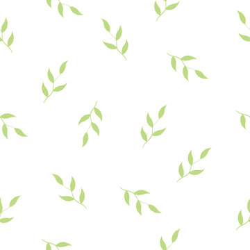 green leaves background seamless pattern design