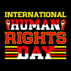 International  human rights day. Human rights t-shirt design.