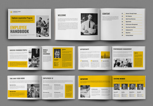 Employee Handbook Brochure Design Template