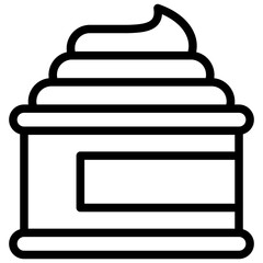 moisturizer icon illustration design with outline