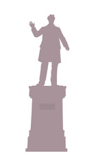Monument. Silhouette. Monument. Vector illustration in a flat style.