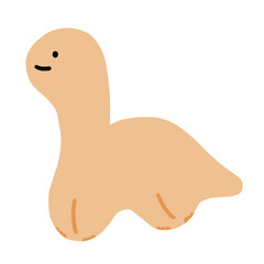 Cute Dinosaur Brachiosaurus Cartoon illustration