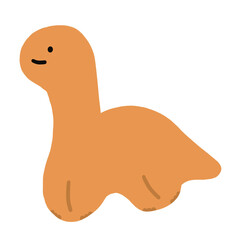 Cute Dinosaur Brachiosaurus Cartoon illustration