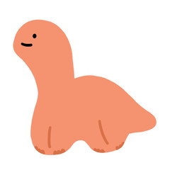 Cute Dinosaur Brachiosaurus Cartoon illustration