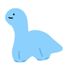 Cute Dinosaur Brachiosaurus Cartoon illustration