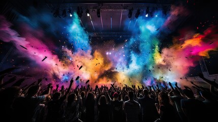 Electrifying Music Festival with firework display