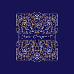 Ornate Christmas label