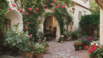 European courtyard