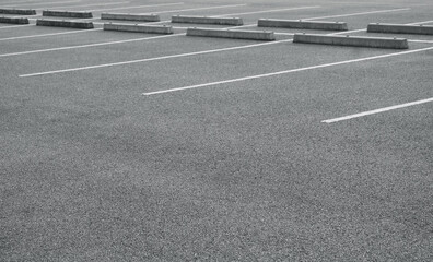 Empty asphalt parking lot background.