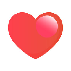 Vector gradient heart on white background