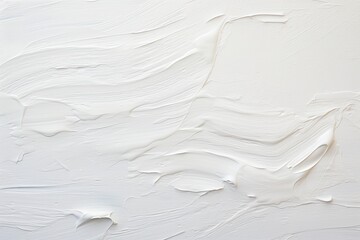 Obraz premium White Brush Stroke on Canvas. Abstract Art with Oily Texture and Acrylic Background