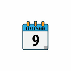 September date icon vector logo design template