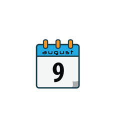 August date icon vector logo design template