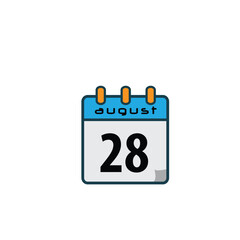 August date icon vector logo design template